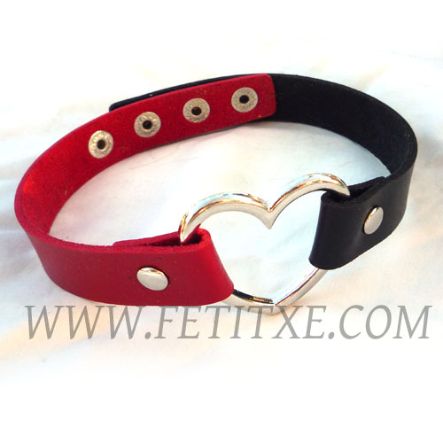 COLLAR CORAZN 8050 COLOR ROJO Y NEGRO